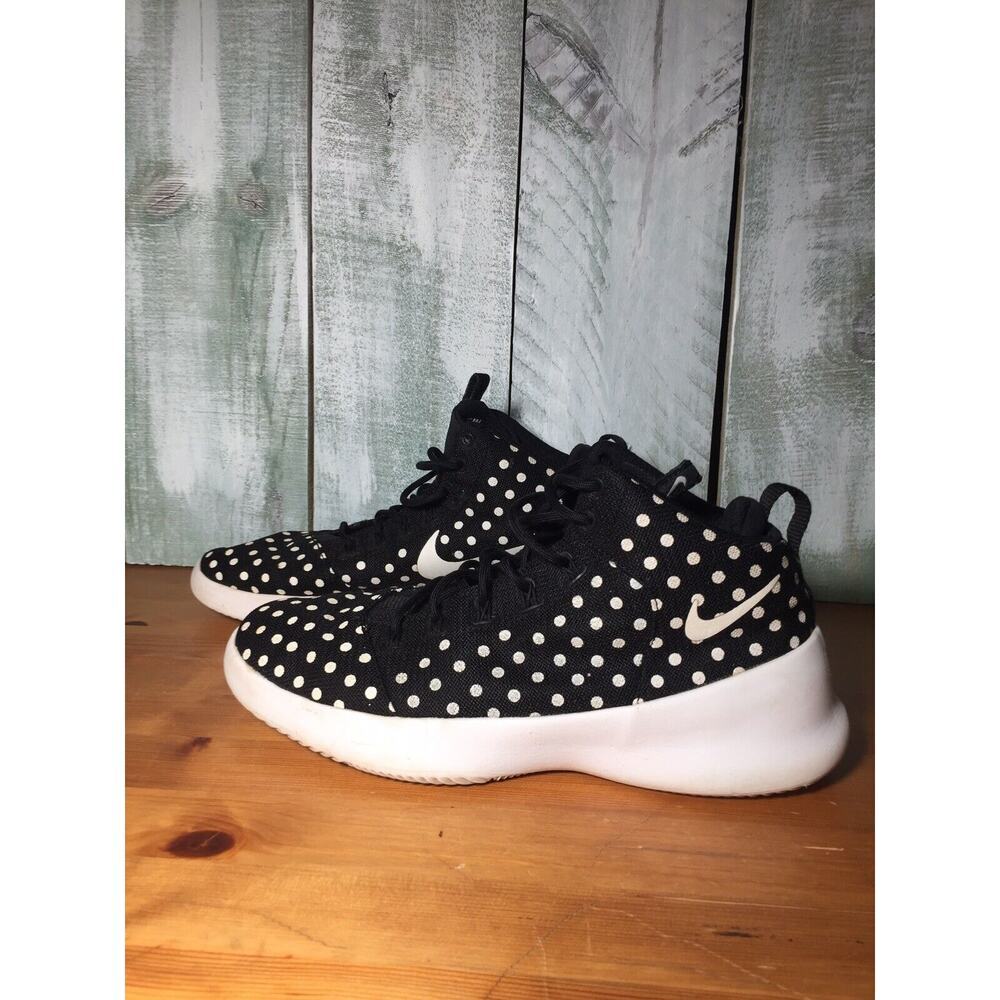 Nike Hyperfr3sh Premium Polka Dot Mens Shoes Size 8.5 Sneaker Black White 805898